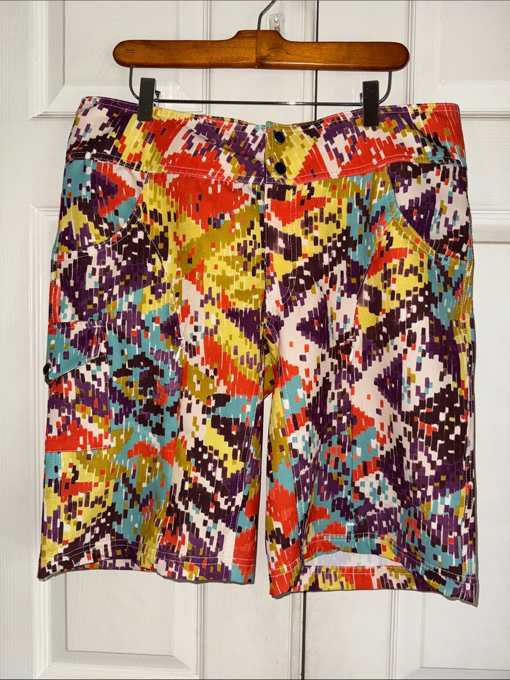 Shredly Multicolor Abstract Print Board Shorts